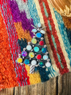 Handcrafted Sterling Silver & Multicolor Opal Christmas Tree Brooch - Che Cose Belle