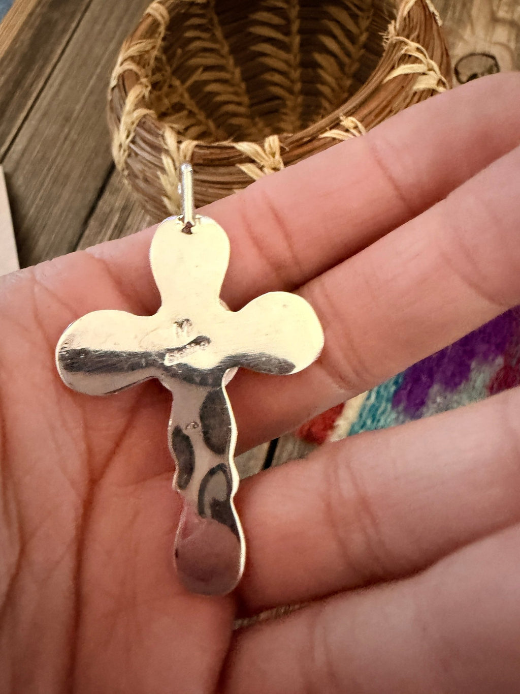 Handcrafted Sterling Silver & Onyx Cross Pendant by Joseph Martinez - Che Cose Belle