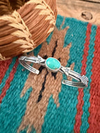 Handcrafted Sterling Silver & Turquoise Arrow Cuff Bracelet - Che Cose Belle