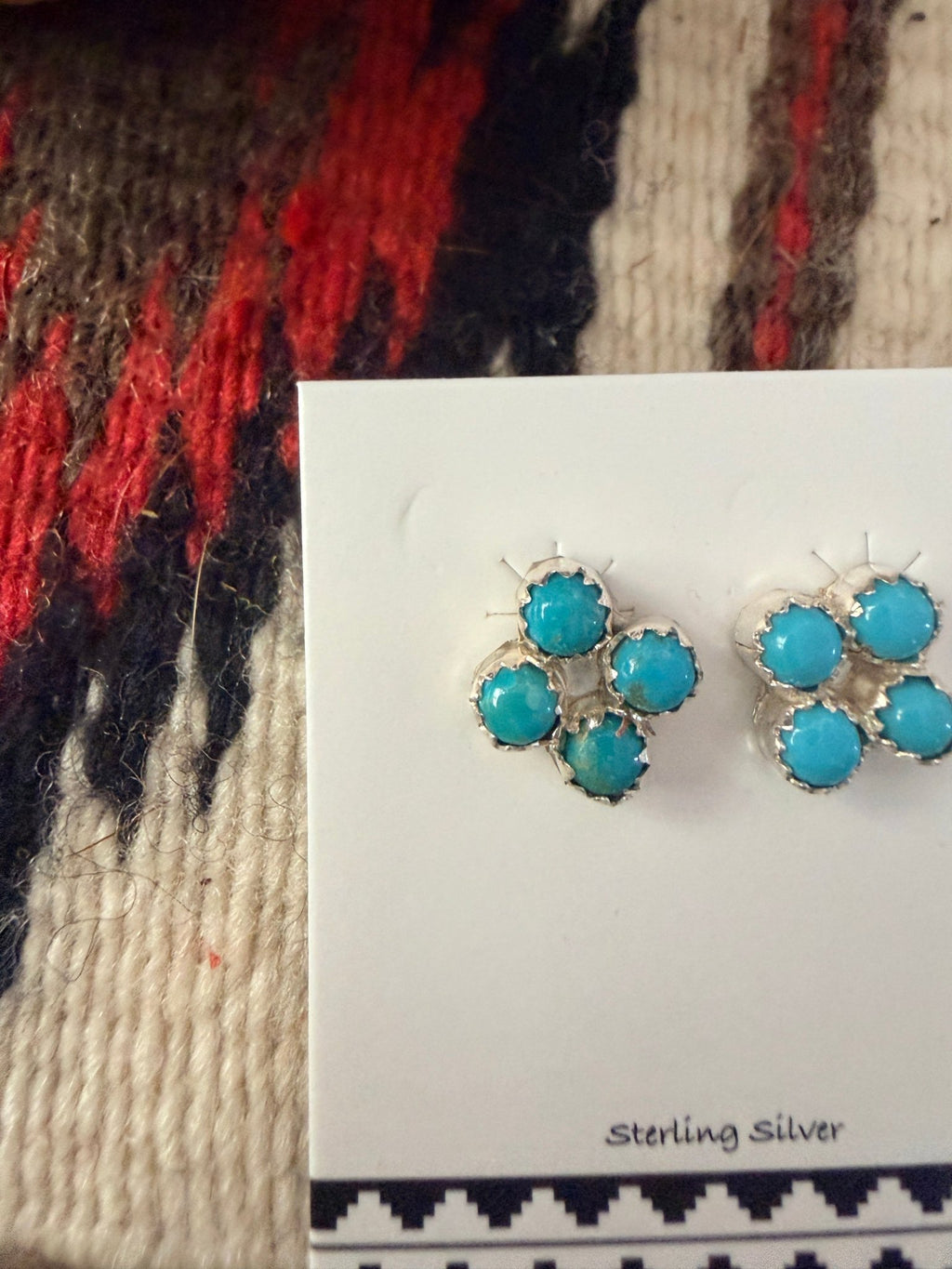 Handcrafted Sterling Silver & Turquoise Petit Point Stud Earrings - Che Cose Belle