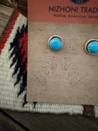 Handcrafted Sterling Silver & Turquoise Stud Earrings - Che Cose Belle