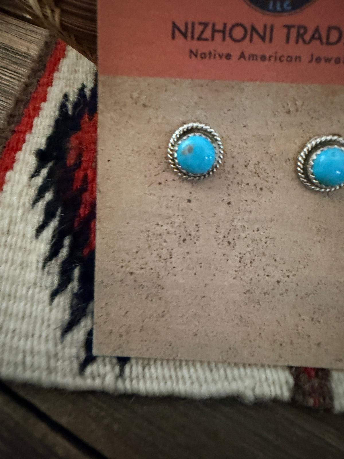 Handcrafted Sterling Silver & Turquoise Stud Earrings - Che Cose Belle