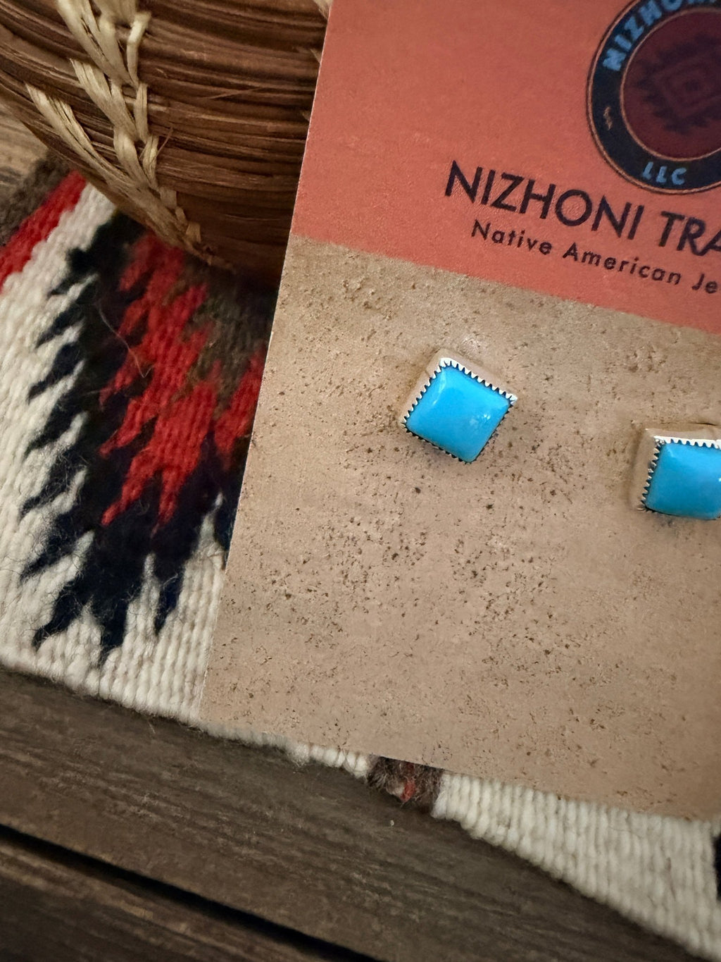 Handcrafted Sterling Silver & Turquoise Stud Earrings - Che Cose Belle