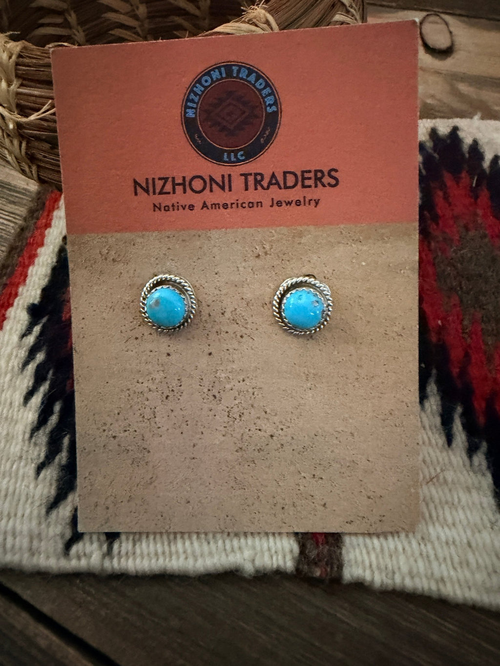 Handcrafted Sterling Silver & Turquoise Stud Earrings - Che Cose Belle