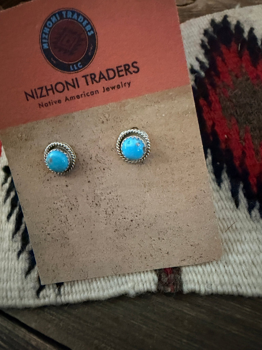 Handcrafted Sterling Silver & Turquoise Stud Earrings - Che Cose Belle