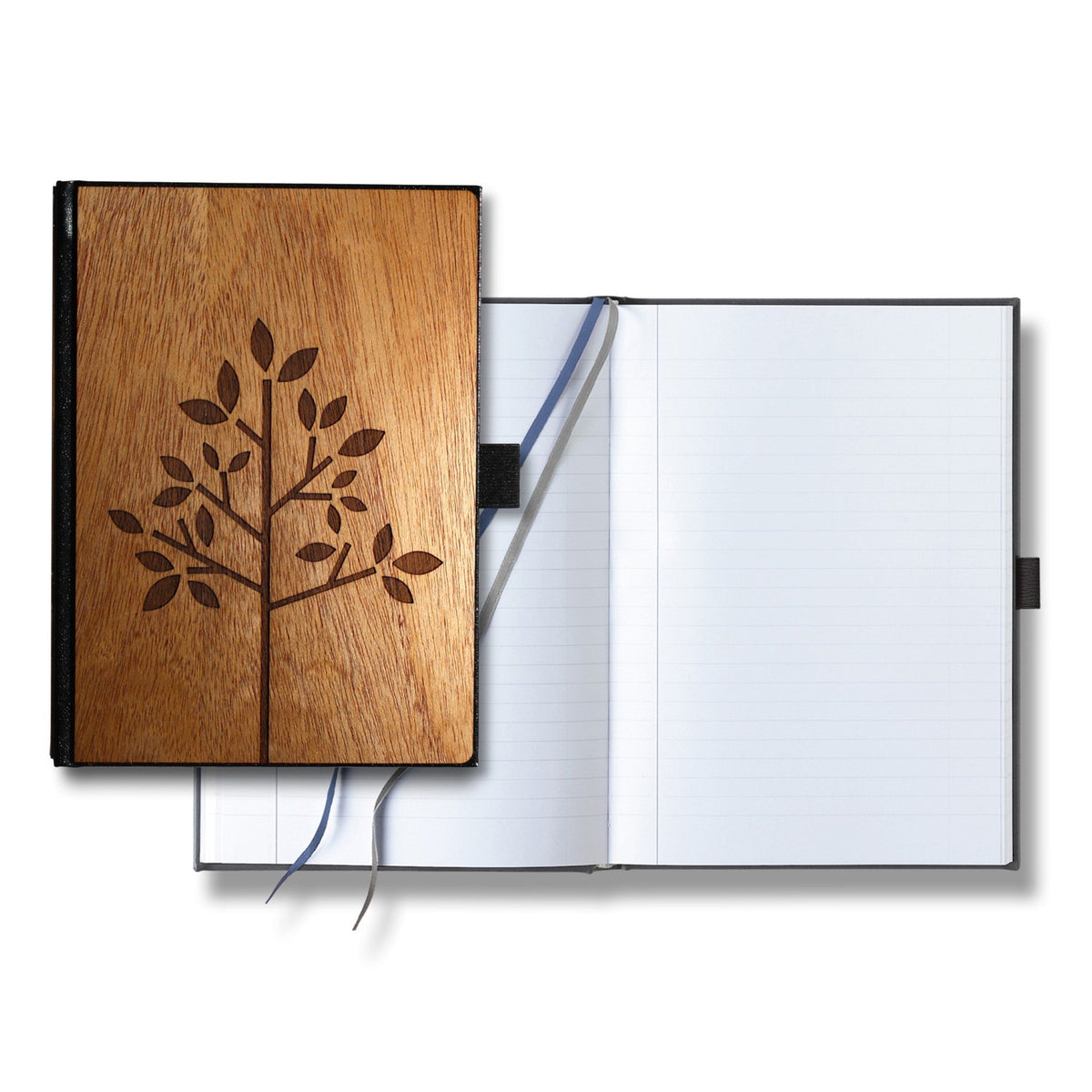 Handcrafted Wooden Journal / Planner (Laser-Engraved Simple Tree) - Che Cose Belle
