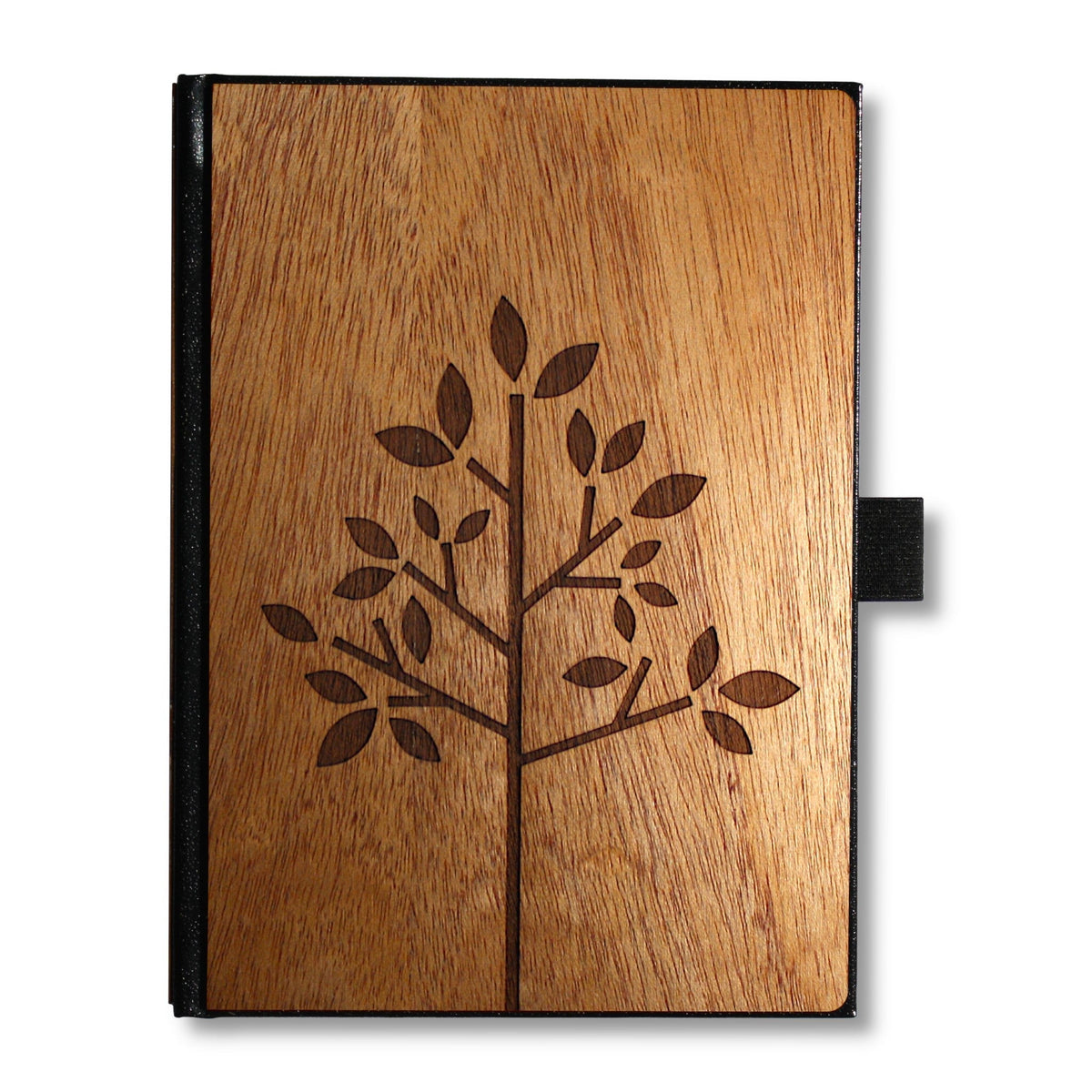 Handcrafted Wooden Journal / Planner (Laser-Engraved Simple Tree) - Che Cose Belle