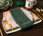 Handicraft Gingerbread House Beaded Placemat, Christmas decoration gift for her – Christmas Handmade Beaded Placemats for Dining - Che Cose Belle