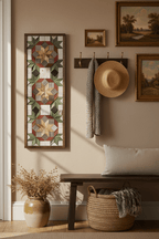Handmade Amish Barn Quilt Banner Wall Art – 10.5in x 30in Reclaimed Wood Mosaic - Che Cose Belle