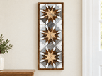 Handmade Amish Barn Quilt Banner Wall Art – 10.5in x 30in Reclaimed Wood Mosaic - Che Cose Belle