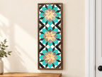 Handmade Amish Barn Quilt Banner Wall Art – 10.5in x 30in Reclaimed Wood Mosaic - Che Cose Belle