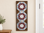 Handmade Amish Barn Quilt Banner Wall Art – 10.5in x 30in Reclaimed Wood Mosaic - Che Cose Belle