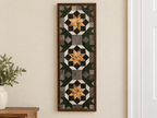 Handmade Amish Barn Quilt Banner Wall Art – 10.5in x 30in Reclaimed Wood Mosaic - Che Cose Belle