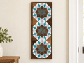 Handmade Amish Barn Quilt Banner Wall Art – 10.5in x 30in Reclaimed Wood Mosaic - Che Cose Belle