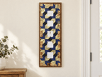 Handmade Amish Barn Quilt Banner Wall Art – 10.5in x 30in Reclaimed Wood Mosaic - Che Cose Belle