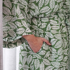 Handmade Batik Robe/ Kimono, Cotton Coffee Leaf - Che Cose Belle