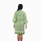 Handmade Batik Robe/ Kimono, Cotton Coffee Leaf - Che Cose Belle