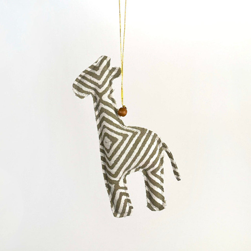 Handmade Batik Safari Animal Christmas Ornaments – Set of 4 - Che Cose Belle