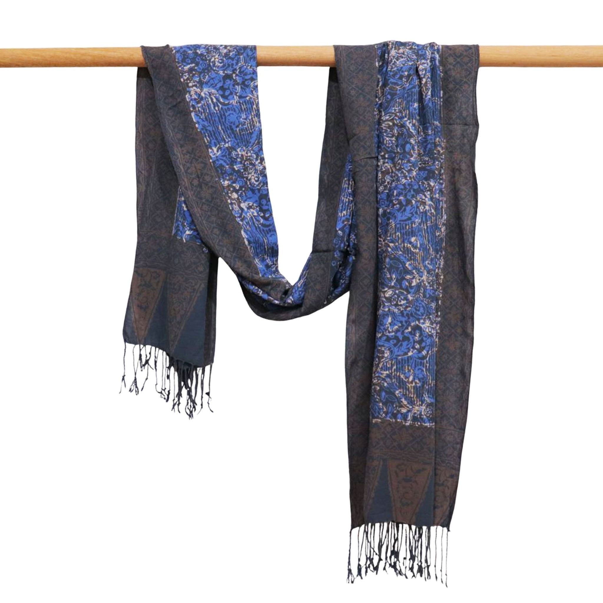 Handmade Batik Scarf - 100% Soft Cotton - Butterfly Brown - Che Cose Belle