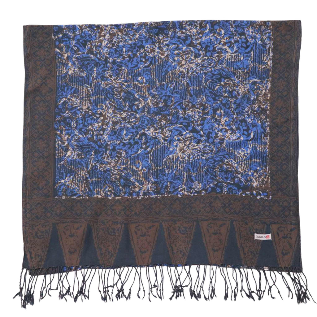 Handmade Batik Scarf - 100% Soft Cotton - Butterfly Brown - Che Cose Belle