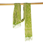 Handmade Batik Scarf - 100% Soft Cotton - Spotted Flowers Green - Che Cose Belle