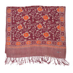 Handmade Batik Scarf, Cotton, Plumeria, Pink, Purple, Peach - Che Cose Belle