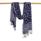 Handmade Batik Scarf - Soft Cotton - Mark, Blue - Che Cose Belle