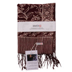 Handmade Batik Scarf, soft Cotton, Red White Cherish, Burgundy - Che Cose Belle