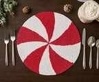 Handmade Beaded Candy Cane Placemat – Christmas Placemats, Beaded Candy Cane Placemat & Runner – Christmas Table Decor by Payton James - Che Cose Belle