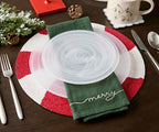 Handmade Beaded Candy Cane Placemat – Christmas Placemats, Beaded Candy Cane Placemat & Runner – Christmas Table Decor by Payton James - Che Cose Belle