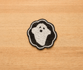 Handmade Beaded Ghost Coaster Halloween Cup Mat Spooky Drink Decor Black White Bead Cute Ghost Barware Accent - Che Cose Belle