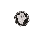 Handmade Beaded Ghost Coaster Halloween Cup Mat Spooky Drink Decor Black White Bead Cute Ghost Barware Accent - Che Cose Belle