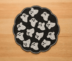 Handmade Beaded Ghost Placemat Halloween Table Decor Spooky Bead Table Mat Cute Ghost Centerpiece Goth Holiday Decoration - Che Cose Belle