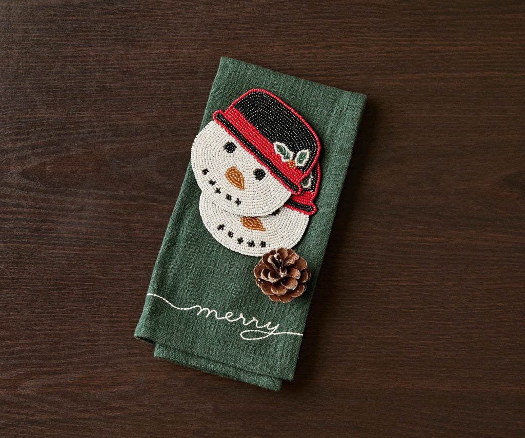 Handmade Beaded Holiday Coaster – Christmas Table Decor by Payton James - Che Cose Belle