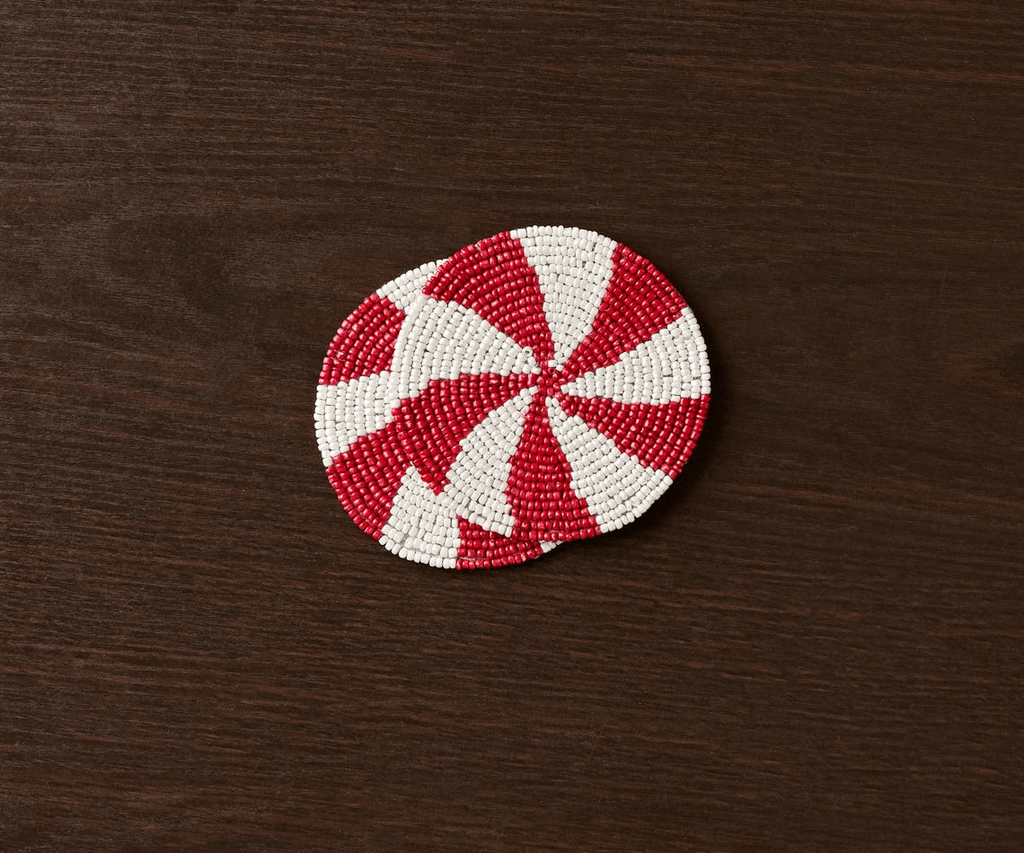 Handmade Beaded Holiday Coaster – Christmas Table Decor by Payton James - Che Cose Belle