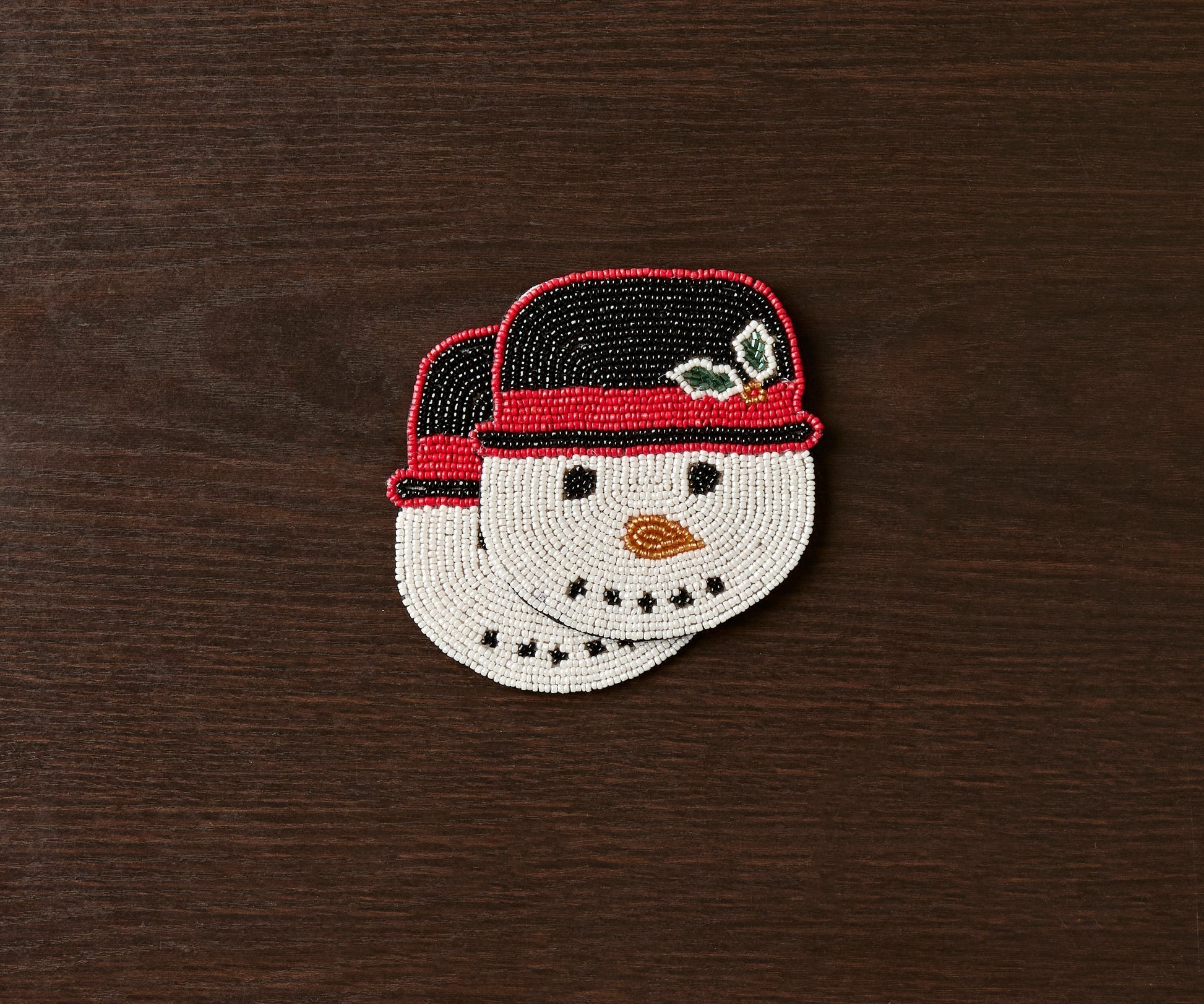 Handmade Beaded Holiday Coaster – Christmas Table Decor by Payton James - Che Cose Belle
