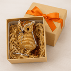 Handmade Beaded minimal Owl Figurine – Haitian Artisan Home Décor. (set of 3). - Che Cose Belle