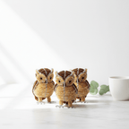Handmade Beaded minimal Owl Figurine – Haitian Artisan Home Décor. (set of 3). - Che Cose Belle