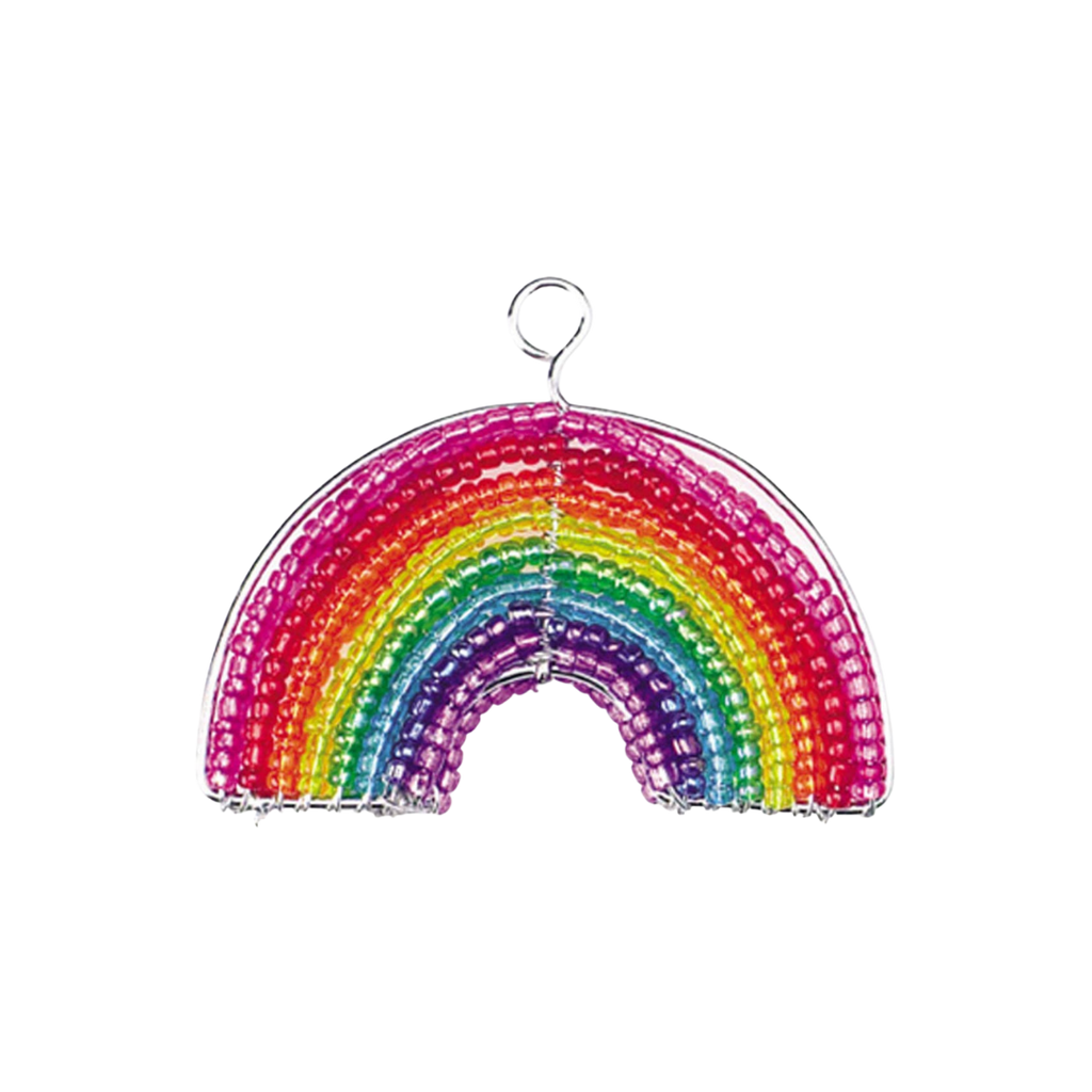 Handmade Beaded Rainbow Keyring – Haitian Artisan Keychain. (Set of 6) - Che Cose Belle