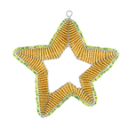 Handmade Beaded Star Ornament – Haitian Artisan Holiday Décor-Festive Christmas. (Set of 3, Asst) - Che Cose Belle
