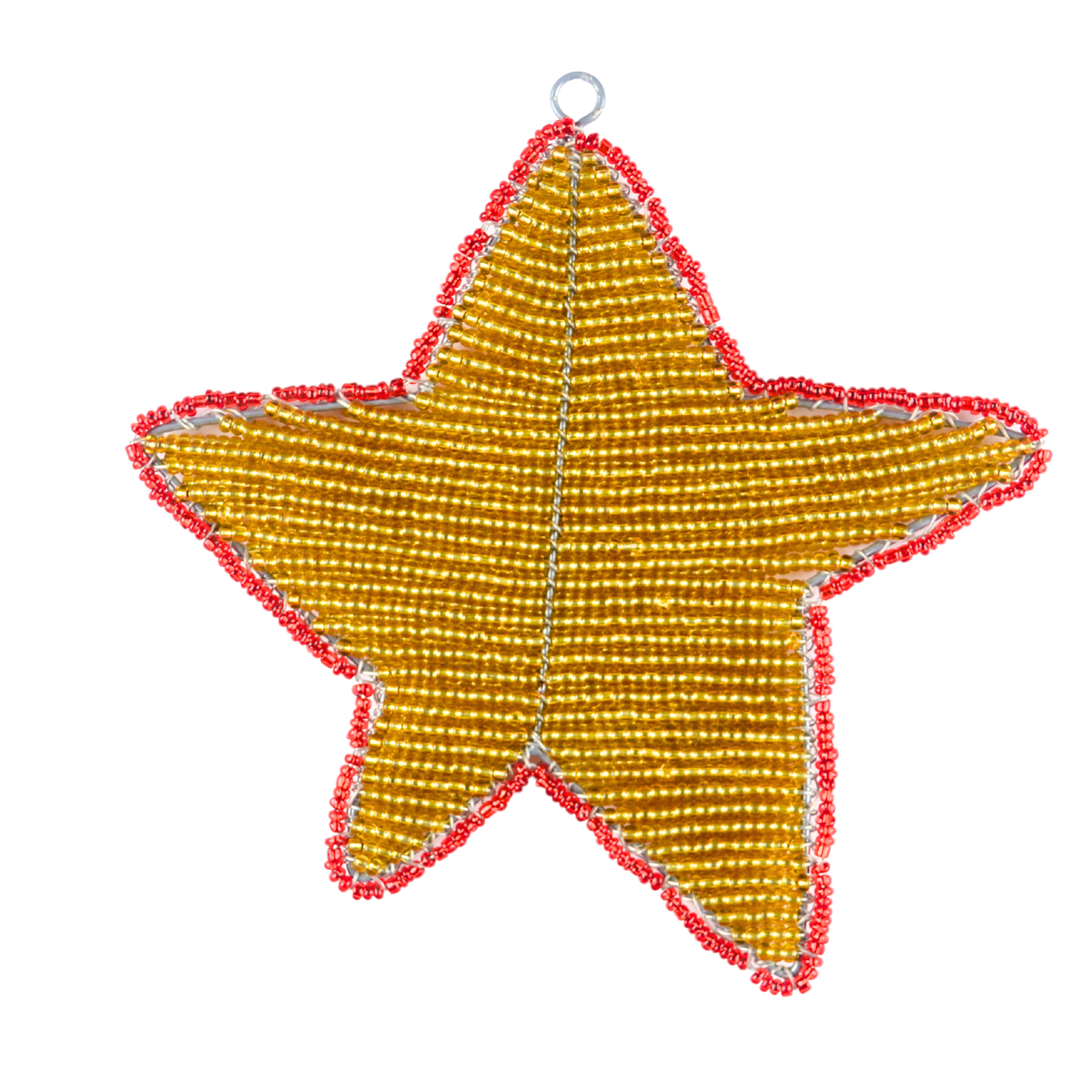 Handmade Beaded Star Ornament – Haitian Artisan Holiday Décor-Festive Christmas. (Set of 3, Asst) - Che Cose Belle