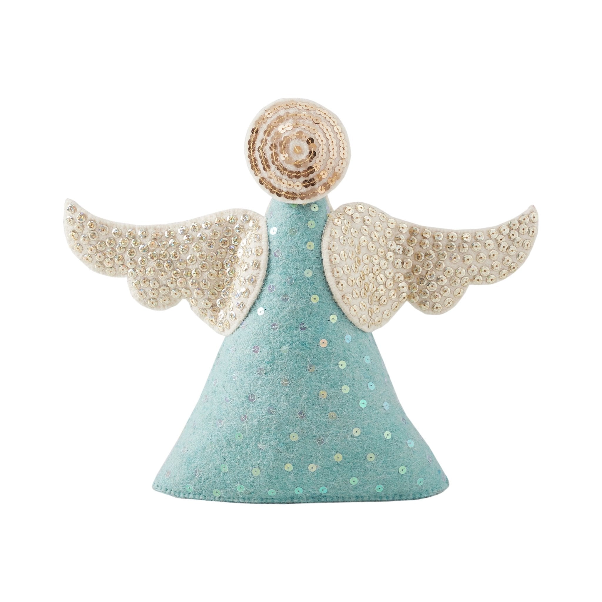 Handmade Blue Angel Christmas Tree Topper Arcadia Home - Che Cose Belle