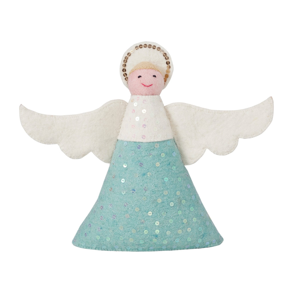 Handmade Blue Angel Christmas Tree Topper Arcadia Home - Che Cose Belle