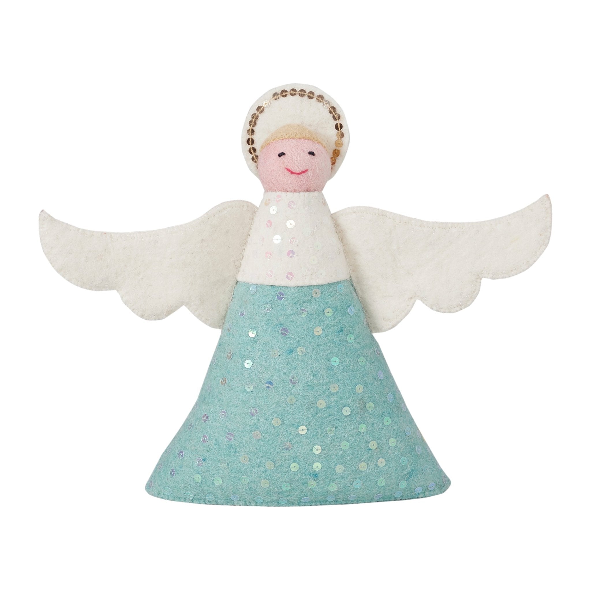 Handmade Blue Angel Christmas Tree Topper Arcadia Home - Che Cose Belle