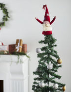 Handmade Christmas Gnome Tree Topper Hand Felted Wool Arcadia Home - Che Cose Belle