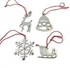 Handmade Christmas Ornaments Set of 8 with Red Ruby - Che Cose Belle