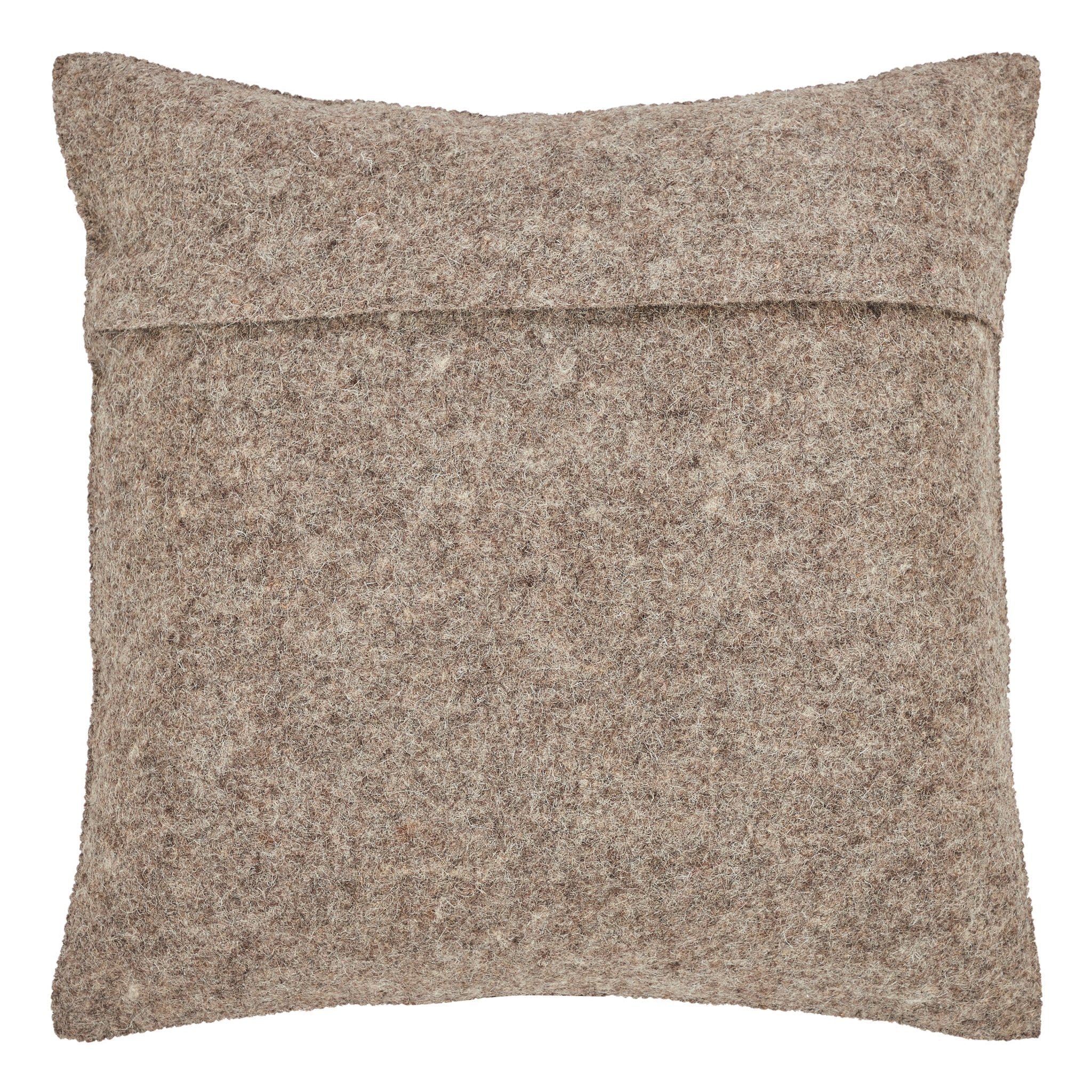 Handmade Christmas Pillow Hand Felted Wool - Green Tree Gray - 20" Arcadia Home - Che Cose Belle