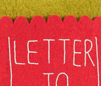 Handmade Christmas Pillow Hand Felted Wool - Letter to Santa Pocket Green - 18" Arcadia Home - Che Cose Belle