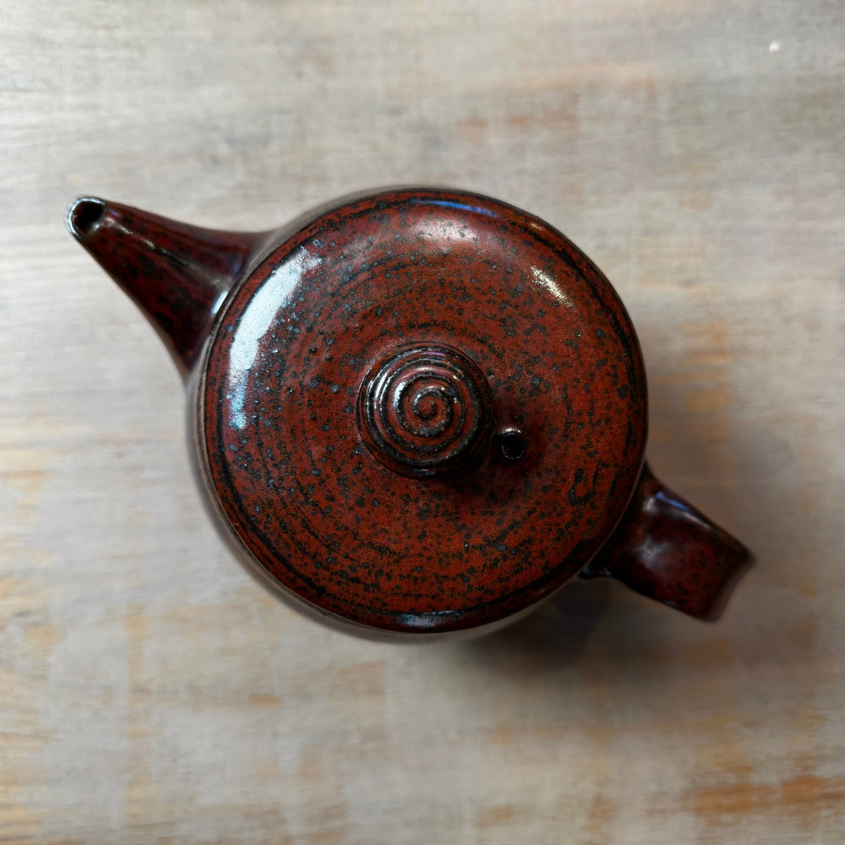 Handmade Copper Red Stoneware Teapot | Wheel-Thrown Ceramic Teapot - Che Cose Belle