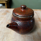 Handmade Copper Red Stoneware Teapot | Wheel-Thrown Ceramic Teapot - Che Cose Belle